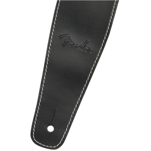 Bretelle de guitare en cuir brisée de Fender - Noir