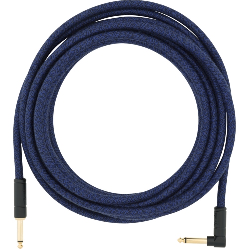 Fender Festival Hemp Instrument Cable - Straight / Angled 18.6' Blue Dream