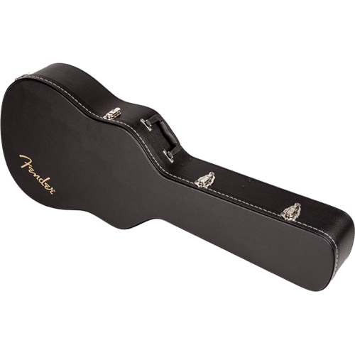 Étui de guitare acoustique Dreadnought à surface plate de Fender - Noir