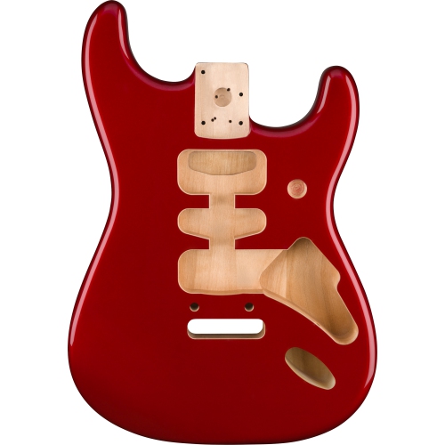 Fender Deluxe Series Stratocaster HSH Alder Body - 2-Point Bridge Mount Candy Apple Red