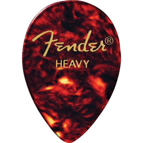 Médiators en celluloïd classiques de Fender - coque robuste en forme de 358 - Paquet de 12