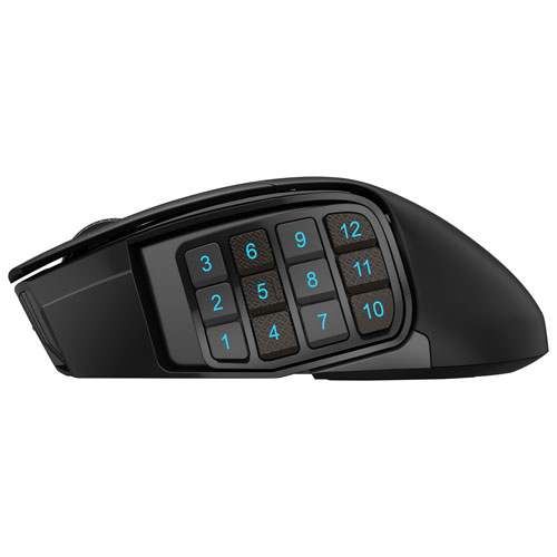 Corsair Scimitar Elite 26000 DPI Wireless Optical MMO Gaming Mouse - Black