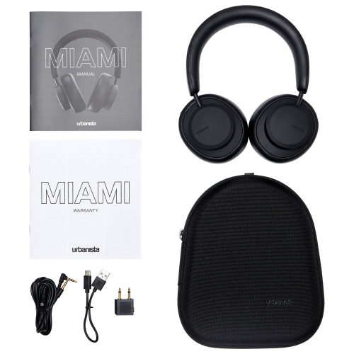 Urbanista Miami Over-Ear Noise Cancelling Bluetooth Headphones - Black by URBANISTA - Refurbished condition - Image 3