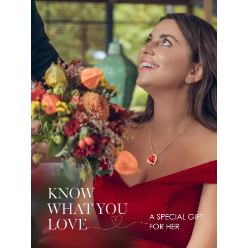 Silver & Rose Gold Love Heart Pendant Necklaces for Women: Birthstone Crystals, Christmas & Valentine's Day Jewelry Gifts