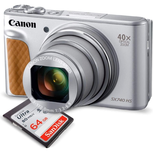 Canon Powershot Sx740 Hs Digital Camera (silver) With 64gb Card 