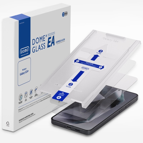 Whitestone EA Glass Screen Protector for Galaxy S24 Plus [Full Coverage Tempered Shield. Easy Install] - 2 Pack