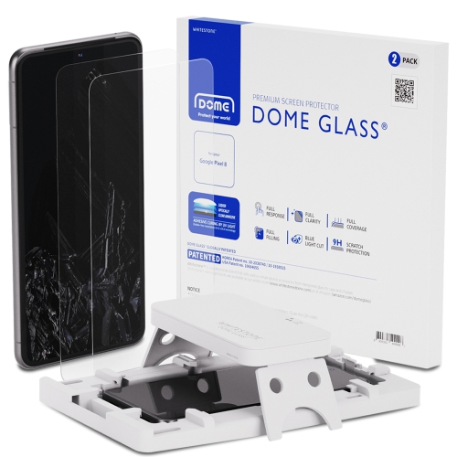 Whitestone UV GEN Film Screen for Pixel 8 Pro with UV Lamp [9H Tempered Glass, Bubble Free, Installation Kit] - 2 Pack