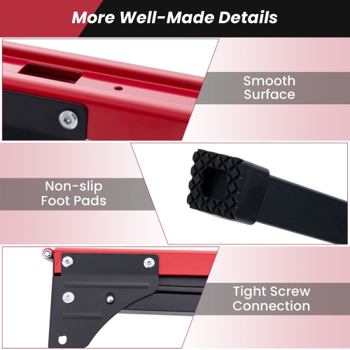 Gymax 2 Pack Folding Saw Horses Work Table w/ Quick Open Legs & 2 x 4 Support Arms