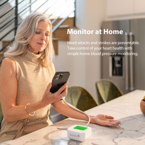 iHealth Track Smart Upper Arm Blood Pressure Monitor – Bluetooth Compatible, Wide Range Cuff, Accurate Readings, Smartphone App Integration, Portable