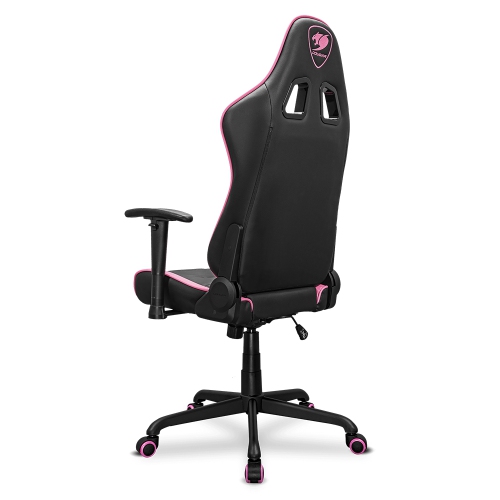 Cougar Armor Elite Office Gaming Chair - Ergonomic, High Back Premium Breathable PVC Leather Reclining Backrest Headrest & Lumbar Cushions, Pink