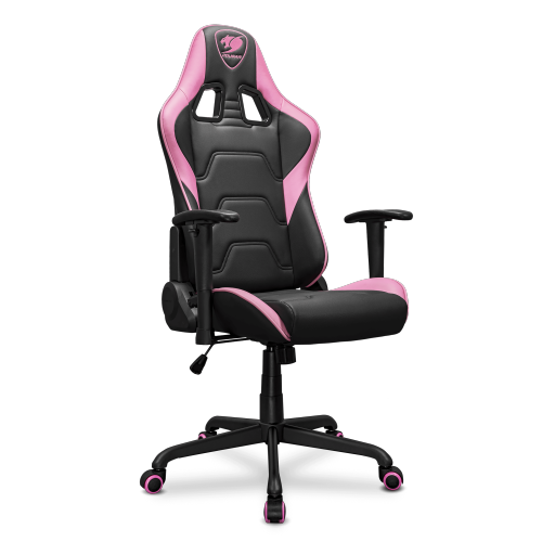 Cougar Armor Elite Office Gaming Chair - Ergonomic, High Back Premium Breathable PVC Leather Reclining Backrest Headrest & Lumbar Cushions, Pink