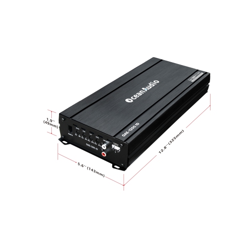 OceanAudio OAE-1200.1D Monoblock Class D Amplifier with Remote Subwoofer Level Control, 2400W