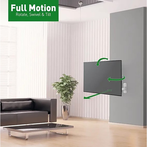 Barkan - Full Motion Television Mount, For Flat or Curved Screens from 13" to 65", Maximum 40kg