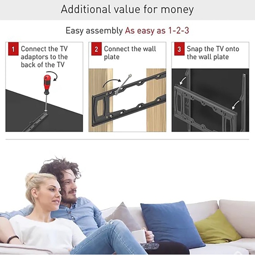 Barkan - Support fixe pour téléviseur, pour écrans de 13 à 90 po, maximum 60 kg