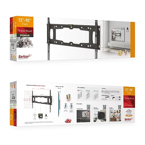 Barkan - Support fixe pour téléviseur, pour écrans de 13 à 90 po, maximum 60 kg
