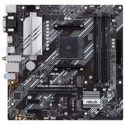 ASUS Prime B550M-A Wi-Fi II Micro-ATX AM4 Motherboard for AMD Ryzen 3000/4000/5000 Series CPUs