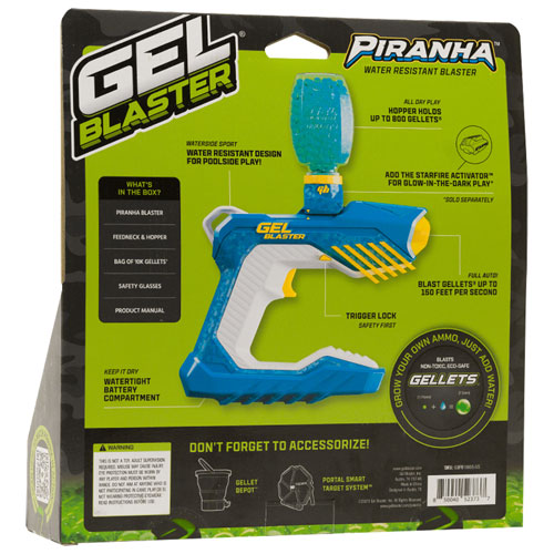 Gel Blaster Piranha Gellet Water Blaster - Blue/White