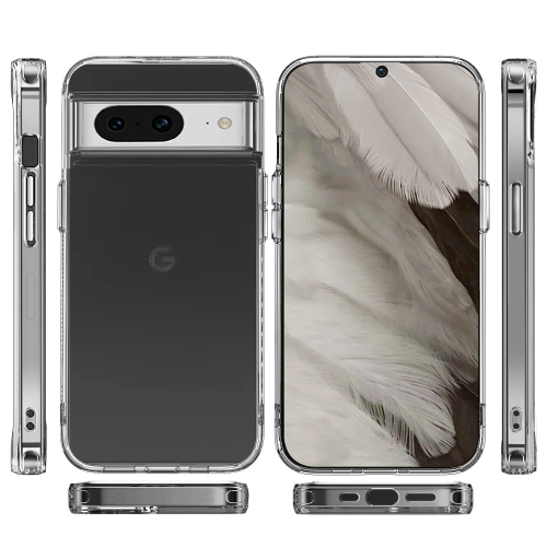 Mobile Magic For Google Pixel 8 Pro 5G PURE CRYSTAL Transparent Thick 2.0mm ShockProof Chromed Buttons Case Cover - Clear