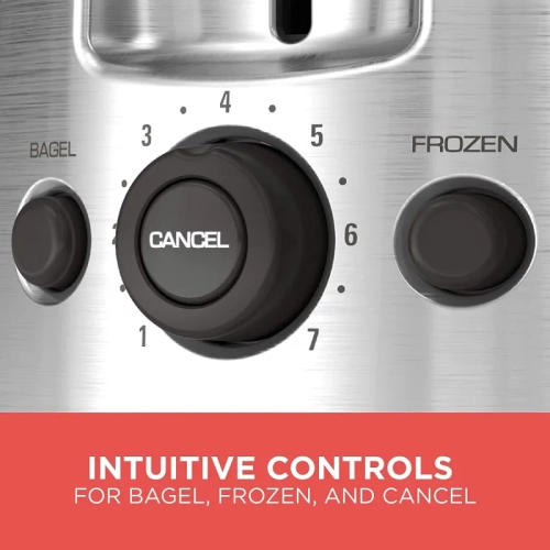 Classic Oval 2-Slice Toaster - Black with Stainless Steel Accents, Extra Wide Slots, Model TR1278B