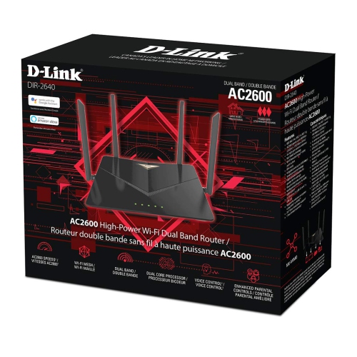 D-Link Smart AC2600 High Power Wi-Fi Gigabit Mesh Router - DIR-2640