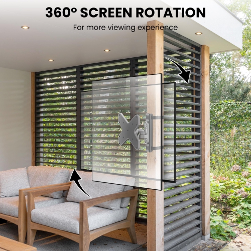 ZeboZap Swiveling Outdoor Gazebo TV Mount | Gazebo TV Mount | Patio TV Mount | Pergola TV Mount | Square Post TV Mount | Weatherproof | Holds 33lbs |