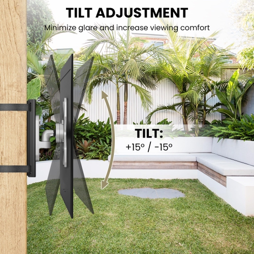 ZeboZap Swiveling Outdoor Gazebo TV Mount | Gazebo TV Mount | Patio TV Mount | Pergola TV Mount | Square Post TV Mount | Weatherproof | Holds 33lbs |