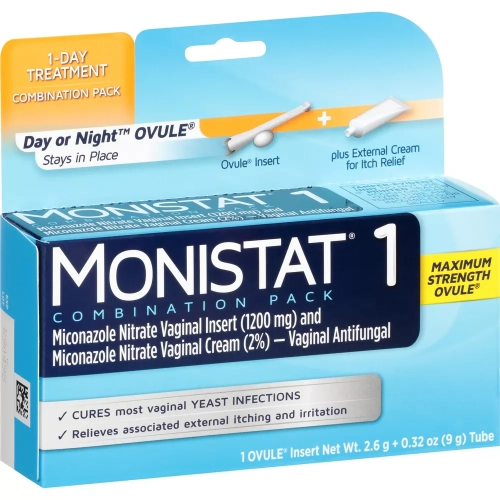 Monistat 1-Dose Yeast Infection Treatment, Ovule Insert & External Itch Cream - 0.32oz