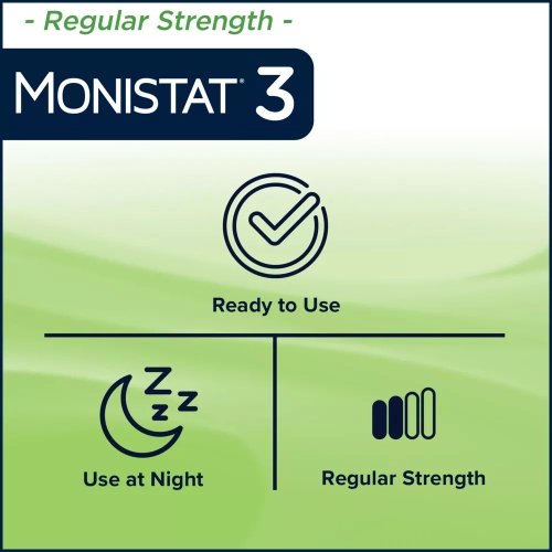 Monistat 3-Dose Yeast Infection Treatment, 3 Prefilled Applicators & External Itch Cream