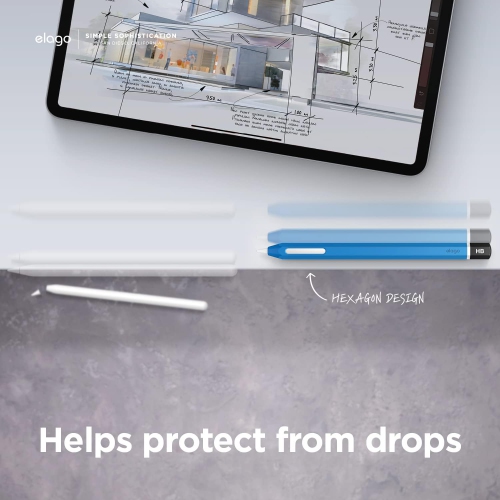 elago Classic Pencil Case Compatible with Apple Pencil 2nd Generation Cover Sleeve, Compatible with Magnetic Charging and Double Tap [Blue]