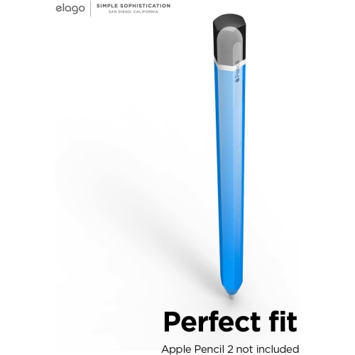 elago Classic Pencil Case Compatible with Apple Pencil 2nd Generation Cover Sleeve, Compatible with Magnetic Charging and Double Tap [Blue]