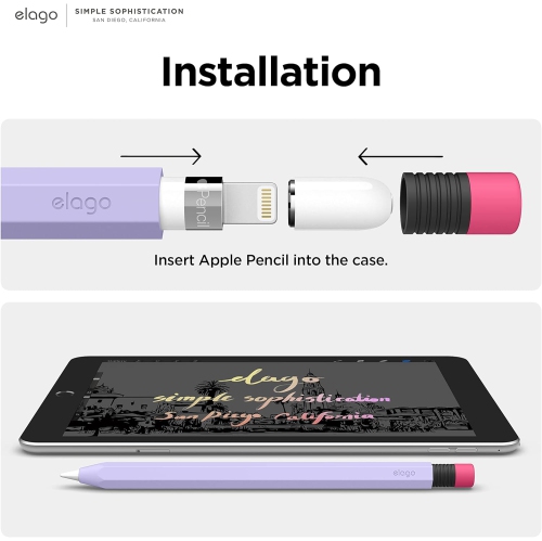 elago Classic Pencil Case Compatible with Apple Pencil 1st Generation Cover Sleeve, Classic Design, Perfect Grip, Protective Skin, Premium Silicone