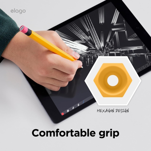 elago Classic Pencil Case Compatible with Apple Pencil and USB-Lightning Adapter [Adapter Not Included], Protective Silicone Skin Cover Sleeve