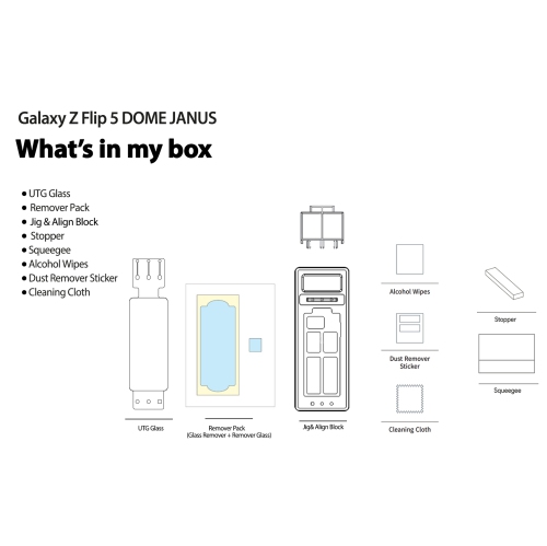 Whitestone DomeSilk Janus Ultra-thin Glass Screen Protector for Samsung Galaxy Z Flip 5 [HD clarity, full protection] - 1 Pack