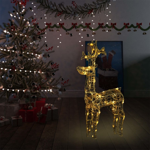 VIDAXL  Reindeer Christmas Decoration 90 Leds 60X16X100 Cm Acrylic