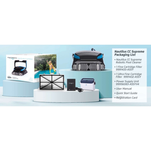 Dolphin Nautilus CC Supreme Robotic Pool Vacuum Cleaner with Wi-Fi Control — Wall Climbing Capability — Ideal for In-Ground Pools up to 50 FT in