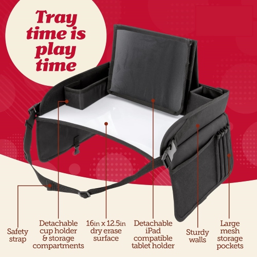 Toddler & Kids Travel Tray for Car Seats and Airplanes - Essential Lap Desk for Road Trips and Activities