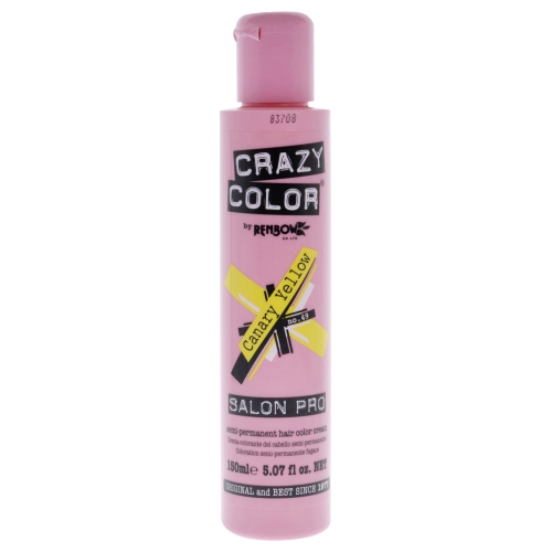 Image 1 of 2.. Crazy Color Salon Pro Semi Permanent Hair Color - 49 Canary Yellow by Crazy Color for Women - 5.07 oz Hair Color