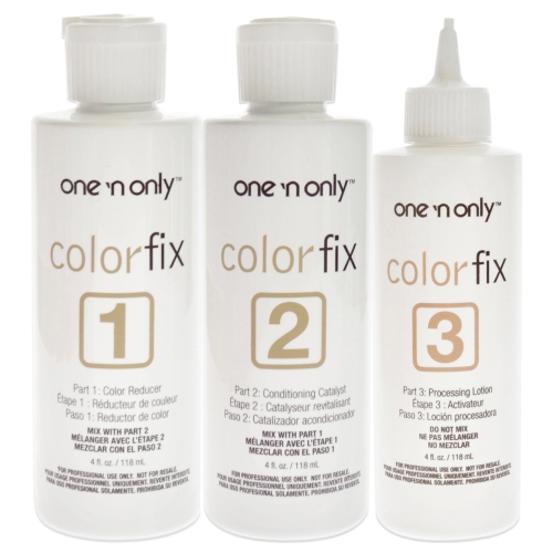 Dissolvant de couleur Argan Colorfix par un n seulement pour unisexe - 3 PC 4&nbsp;oz Colour Reducer, 4&nbsp;oz Conditioning Catalyst, 4&nbsp;oz