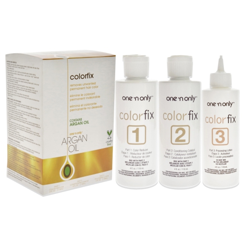 Dissolvant de couleur Argan Colorfix par un n seulement pour unisexe - 3 PC 4&nbsp;oz Colour Reducer, 4&nbsp;oz Conditioning Catalyst, 4&nbsp;oz