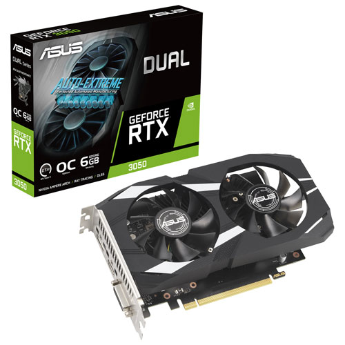 ASUS Dual GeForce RTX 3050 OC 6GB GDDR6 Video Card | Best Buy Canada