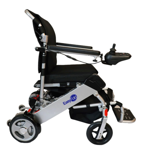 EASYFOLD CANADA  Easyfold Standard Power Wheelchair - Aluminium Alloy Portable Electric Chair for Indoor Outdoor - Travel Size Electro Magnetic Brakes