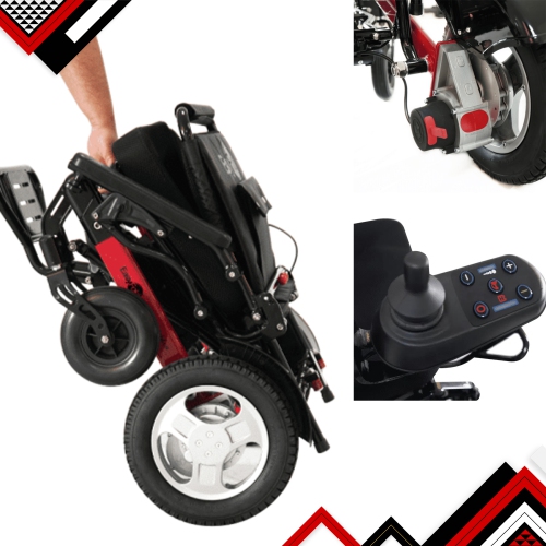 Pro 2.0 Electric Wheelchair, Lightweight, Foldable Motorized Wheelchair for Adults, Seniors - Black