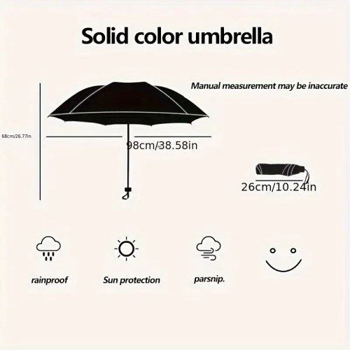 Automatic Windproof Umbrella With 8 Sturdy Ribs | Portable Windproof Compact | Shipped randomly in 2 colors, or leave a message to specify your