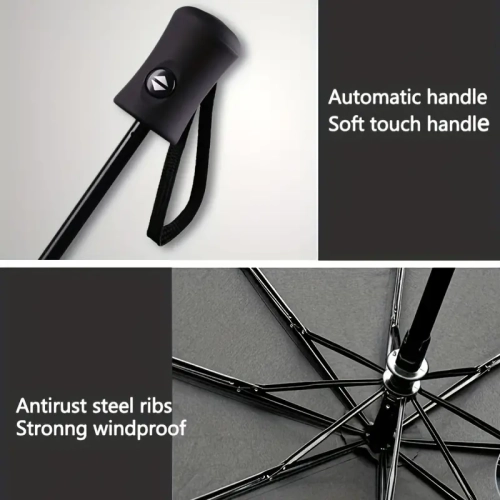 Automatic Windproof Umbrella With 8 Sturdy Ribs | Portable Windproof Compact | Shipped randomly in 2 colors, or leave a message to specify your