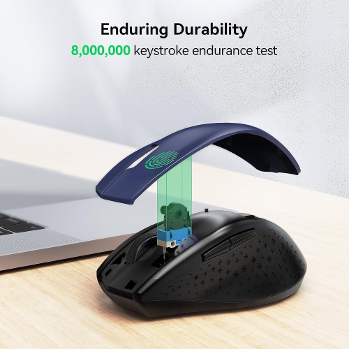 Wireless Mouse for Laptop, 2.4G Wireless Computer Mouse with 3200 Adjustable DPI, 30 Months Battery, Ergonomic Grips, 6 Buttons Cordless Mouse,