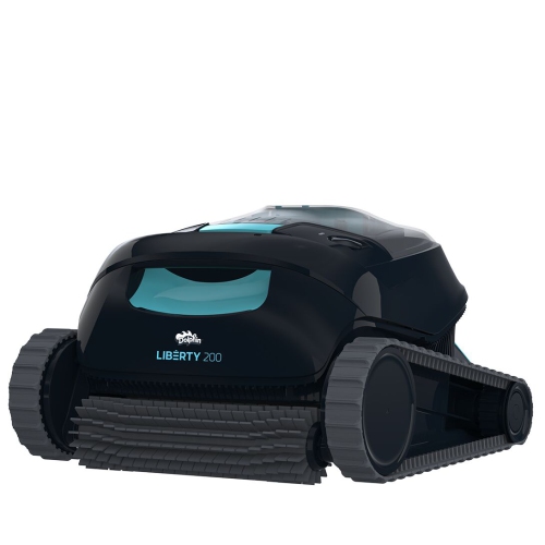 Dolphin Liberty 200 Cordless Robotic Pool Vacuum Cleaner — Simple Inductive Charging — Wall Climbing Capabilities — Ideal for Above and In-Ground Poo