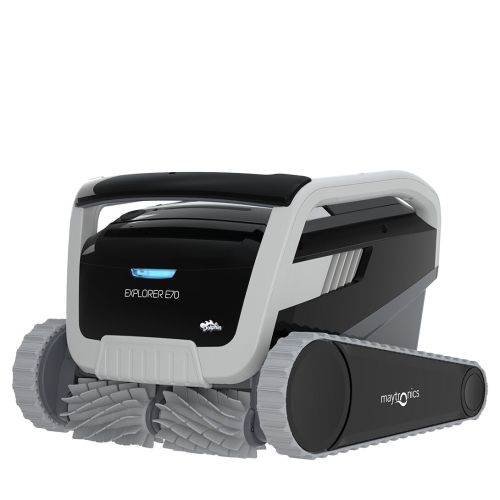 Aspirateur de piscine robotique Dolphin Explorer E70 avec contrôle Wi-Fi – panier universel inclus pour un rangement sans tracas – idéal pour tous