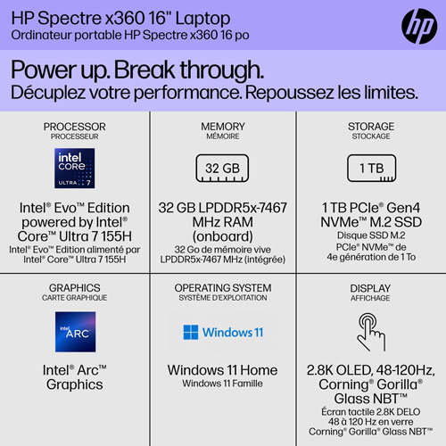 HP Spectre 16" Touchscreen 2-in-1 Laptop