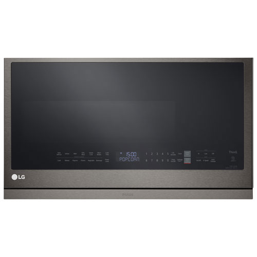 Open Box - LG Over-The-Range Microwave 2.1 Cu. Ft. - PrintProof Black Stainless Steel - Scratch & Dent