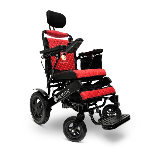 MAJESTIC  Iq-9000 Airline Approved Luxury Electric Wheelchair | Auto Recline, Lcd Joystick, Foldable, Up to 30 Km Range, Ultra-Light | 20’’ Seat